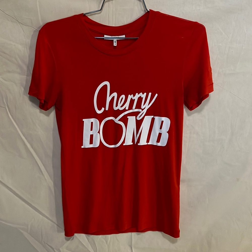 Ganni Red Cherry Bomb Tee